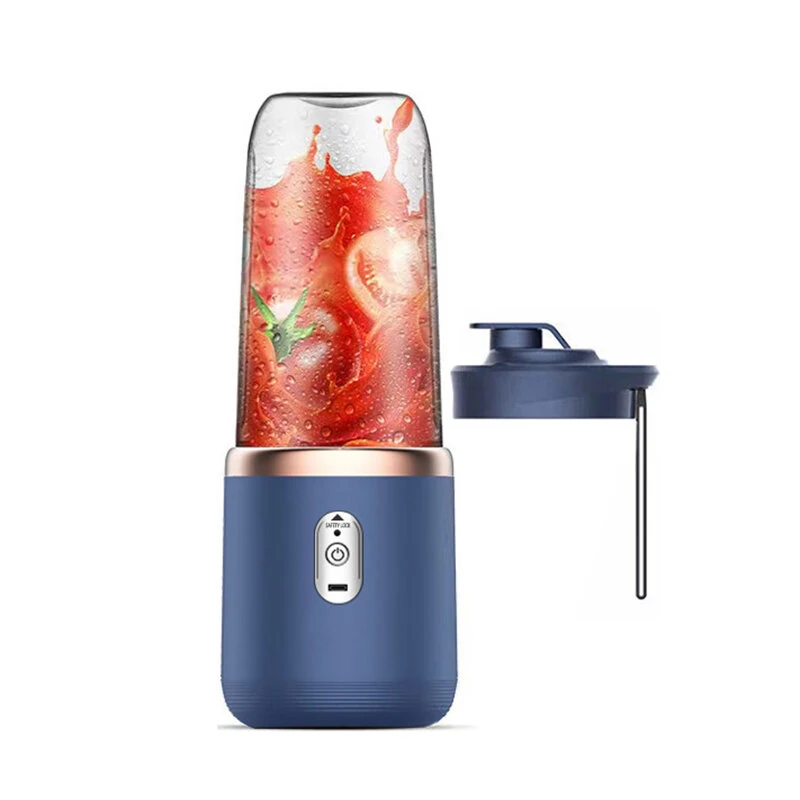 Portable USB Smoothie Blender Cup With 6 Blades 400ml Wireless Mini Charging Fruit Juicer And Food Blender With Ice Crushing Cup (image for) Portable USB Smoothie Blender Cup With 6 Blades 400ml Wireless Mini Charging Fruit Juicer And Food Blender With Ice Crushing Cup